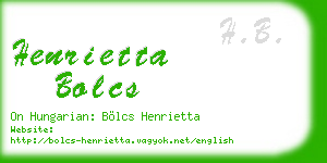 henrietta bolcs business card